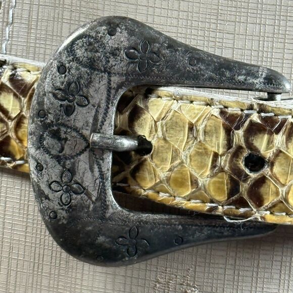 VTG Sabina Snakeskin Waist Belt Womens 32\